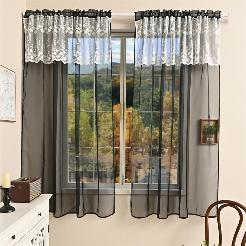 Artistics Semi Sheer Window Sheers Polyester Materials Easy Setups Ideal for Living Room Bedrooms