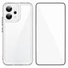 For Oppo Reno14 5G (Global) Case WANLONFENG MF Series TPU Acrylic Clear Phone Cover with Tempered Glass Film