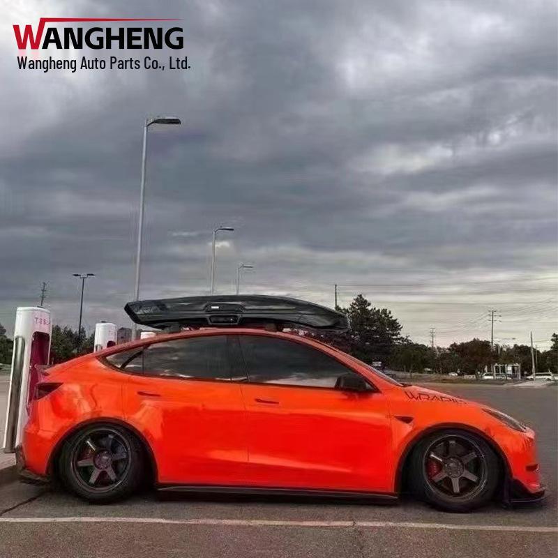 Tesla Model Y Carbon Fiber Side Bumper Skirt Aprons