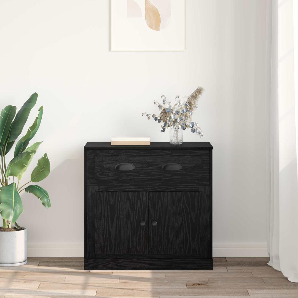 Highboard Black Oak Effect 70 x 35.5 x 67.5 cm