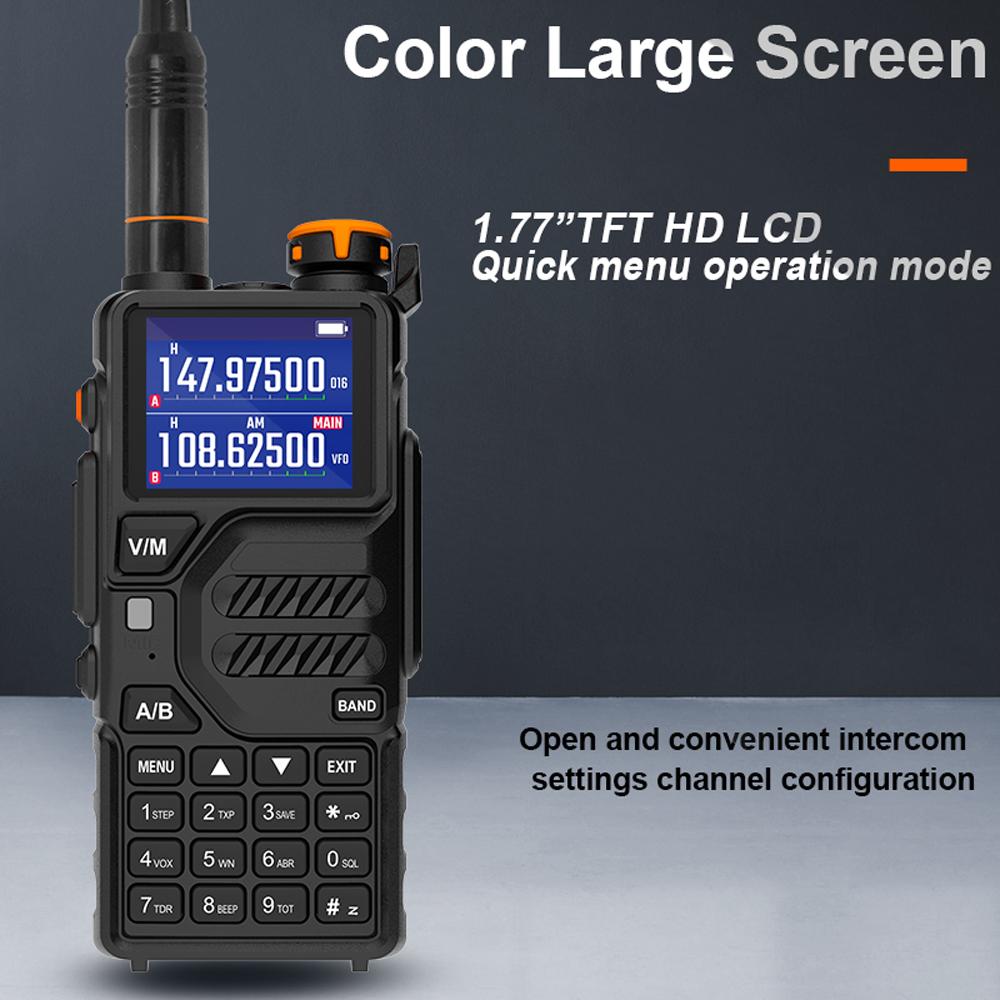 Baofeng UV-K5 Plus Walkie Talkie 12W High Capacity AM FM Two Way Radio Full Band LCD 999CH Frequency Copy NOAA Noise Reduce