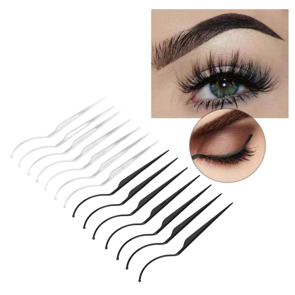 14PCS False Eyelashes Display Stick Washable False Eyelash Extension Holder Supplies White Black