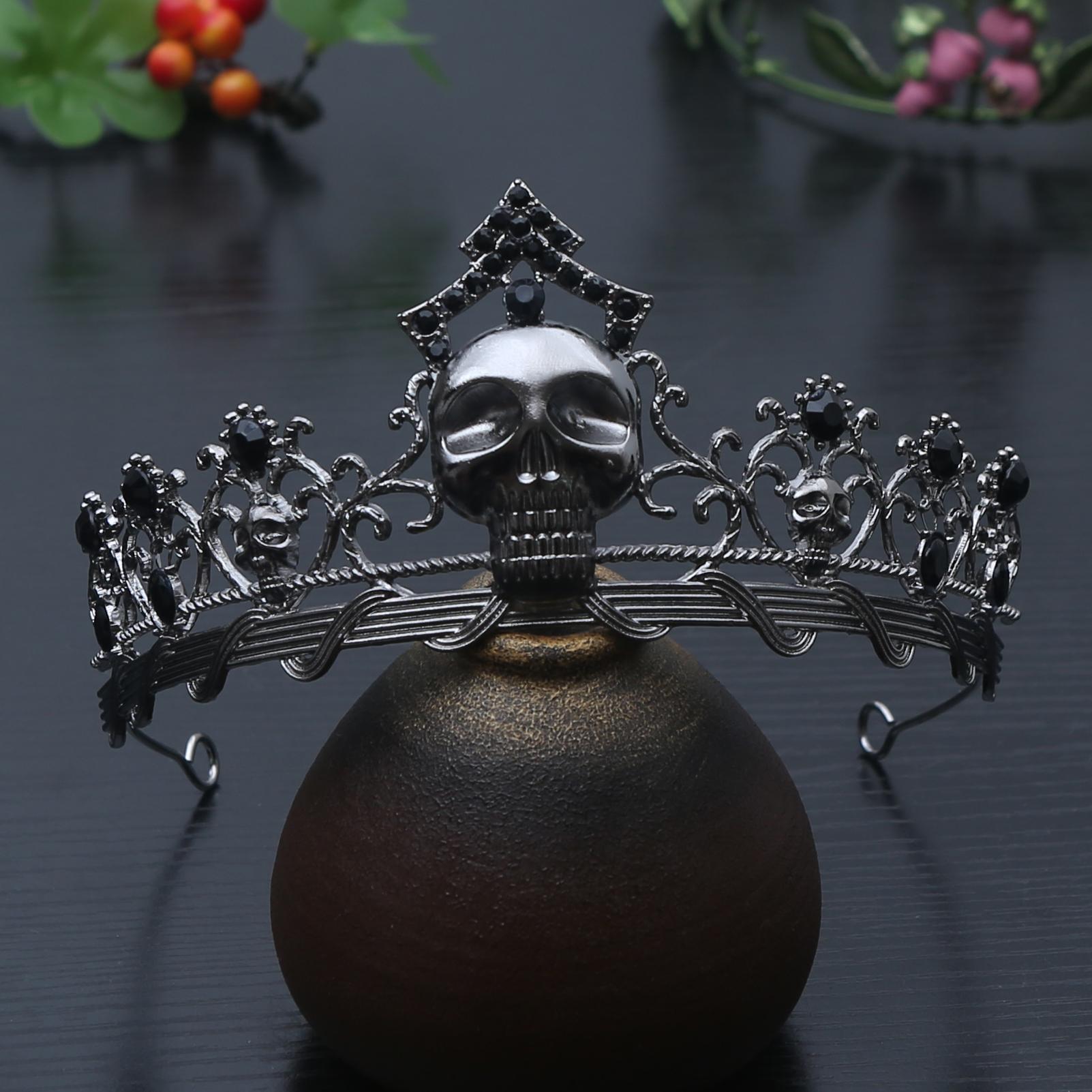 

Halloween personalized skull crown gothic punk accessories role-playing party party holiday matching crown Size fits all