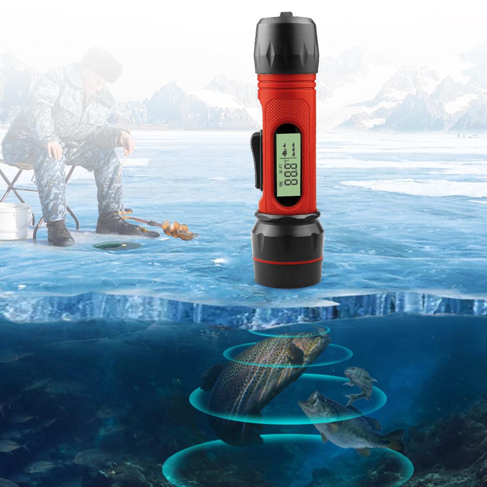 Ice Echo Sounder Fish Finder Waterproof Depth Digital Handheld Transducer Sensor Sonar Fishfinder Winter Fishing China Mainland красный