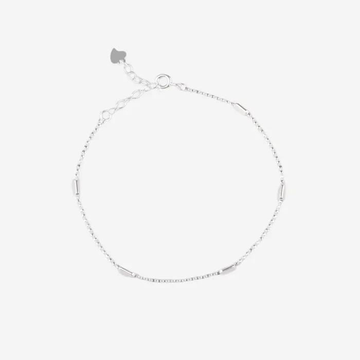 SIB-26SS3 925 Silver Ball Log Bracelet