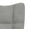Vidaxl Armchair, Light Gray, Upholstered In Velvet