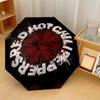 Red Hot Chili Peppers Print 8?Ribs Automatic Umbrella Wind Resistant Lightweight Folding Umbrella For Outdoor Travel