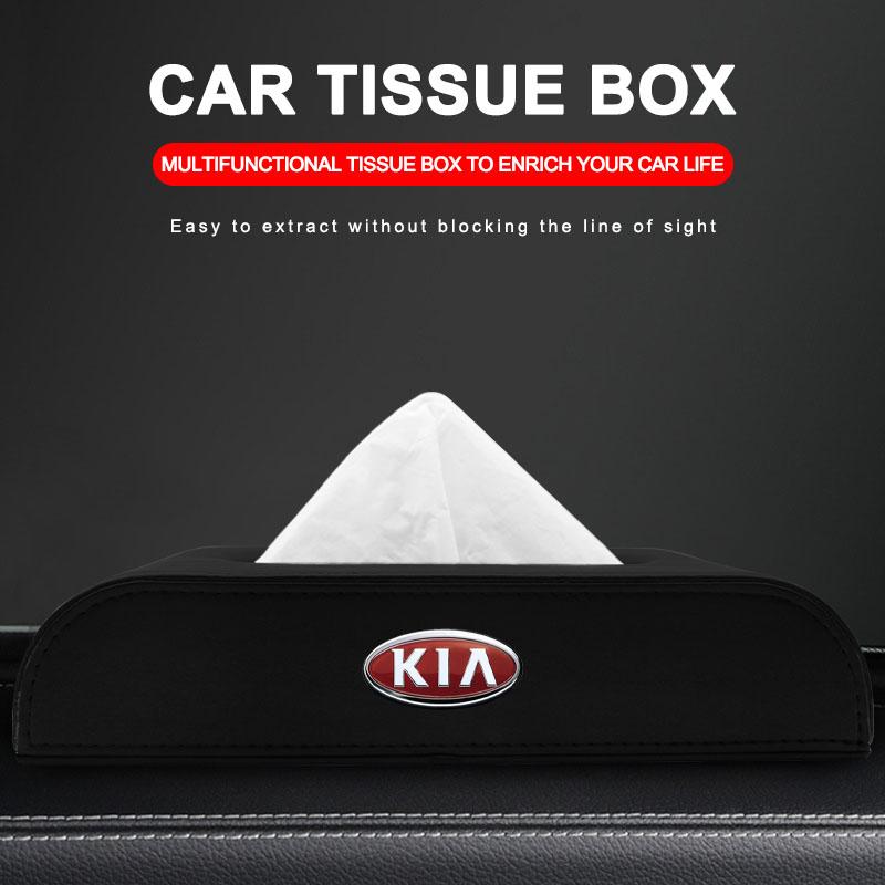 1pcs Car Tissue Box Holder Armrest Box Storage Case Car Styling for KIA Cerato Sportage R K2 K3 K5 RIO 3 4 Sorento Picanto