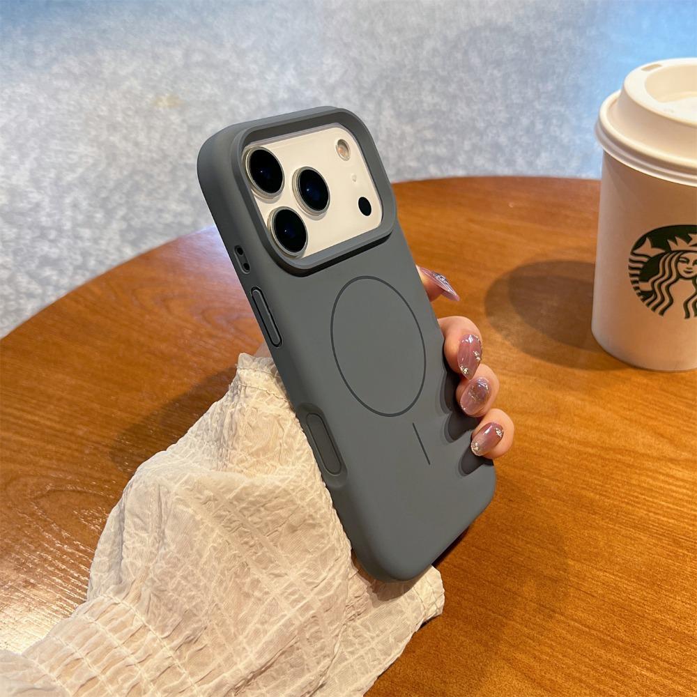 Husă originală din silicon lichid rezistentă la șocuri Pentru iPhone 17 Air 17 16 15 14 13 Pro Max 17Pro Pentru Încărcare Wireless Magsafe Husa Moale