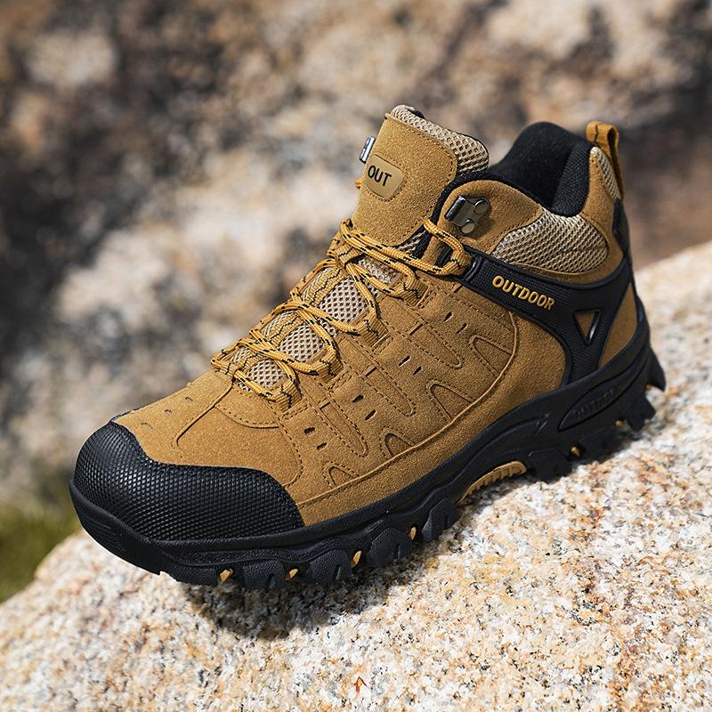 Large Size Fashion Hiking Shoes Men's High-top Hiking Shoes Non-slip and Wear-resistant Travel Shoes Casual Outdoor Men's Shoes