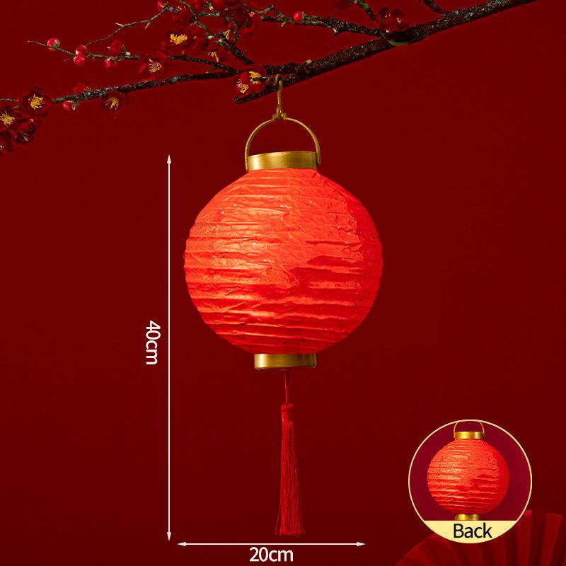 Festive Chinese Lantern Mid-Autumn Spring Festival New Year Decoration Outdoor Hanging Paper Palace Lanterns Festival Atmosphere