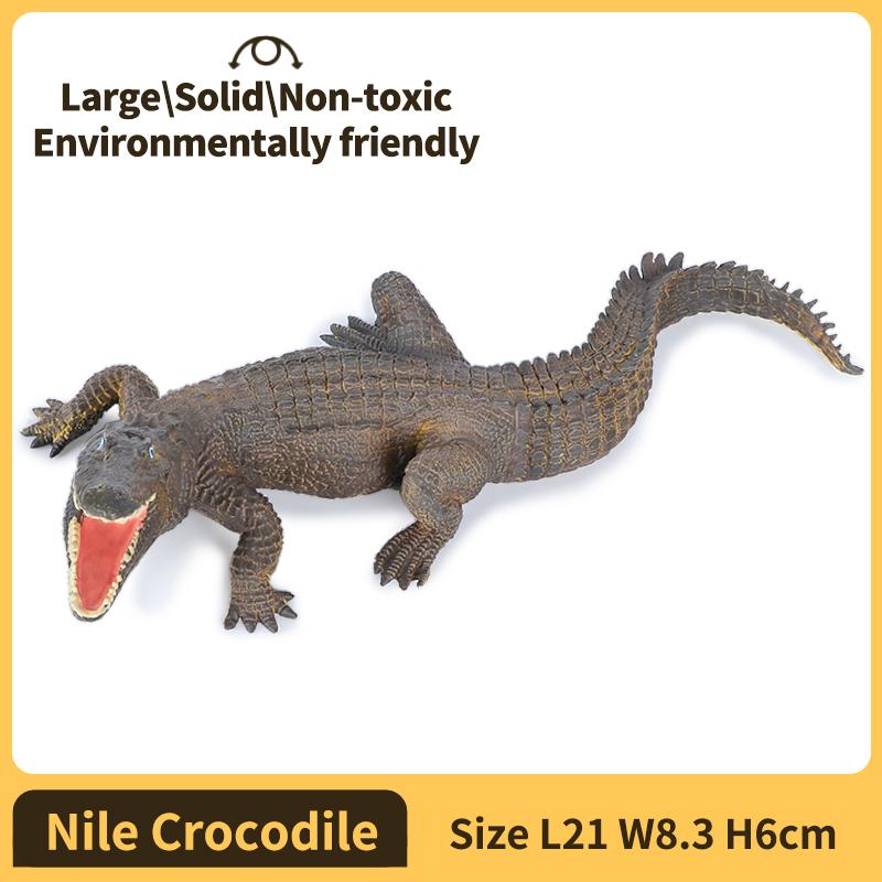 Alligator Crocodile Figurine Plastic Model Figure - Enjoyable Instructive Enjoy Toy Designed for Boys Girls and Children Ages 18M