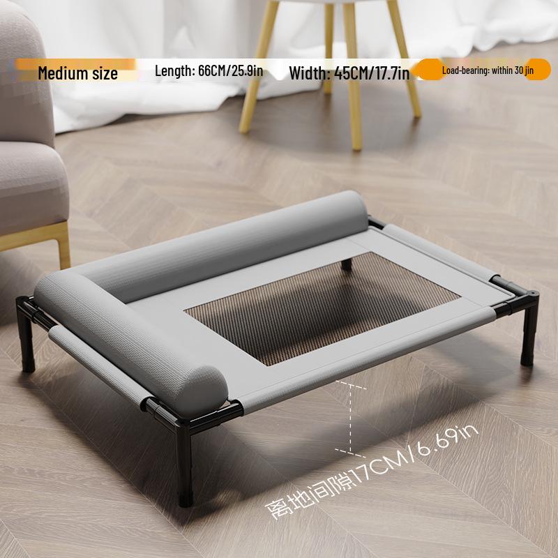 All-Season Washable Off-Ground Dog Bed for Small/Medium Pets - Moisture-Proof