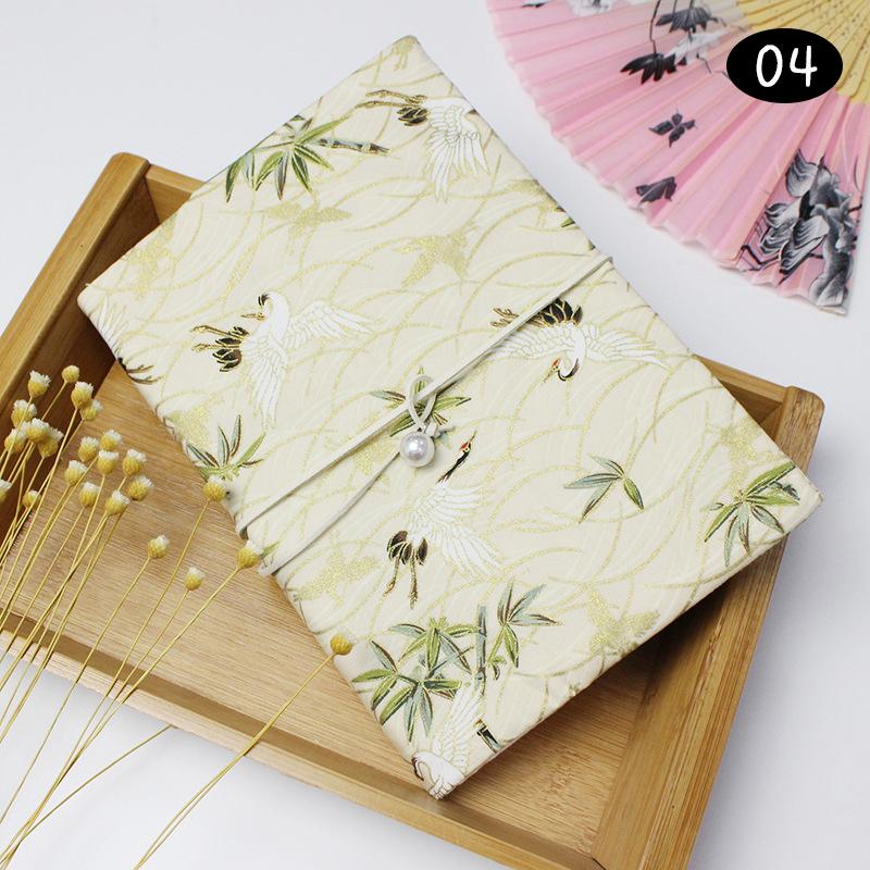 A5 Linen Book Cover Protector Sleeve for Softcover Novels Detachable Floral Design Dustproof Cover Gift for Book Lovers