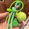 Smile Tennis Keychain For Backpack Decoration And Female Gift With Practical Nylon Rope Bags Pendant Bag Accesories