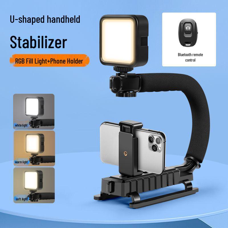 U-shaped Handheld Gimbal Stabilizer for Smooth Mobile Video and Vlog Shooting