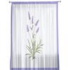 Purple Flower Lavender Romance Tulle Curtains For Living Room Decoration Modern Chiffon Sheer Voile Kitchen Curtain