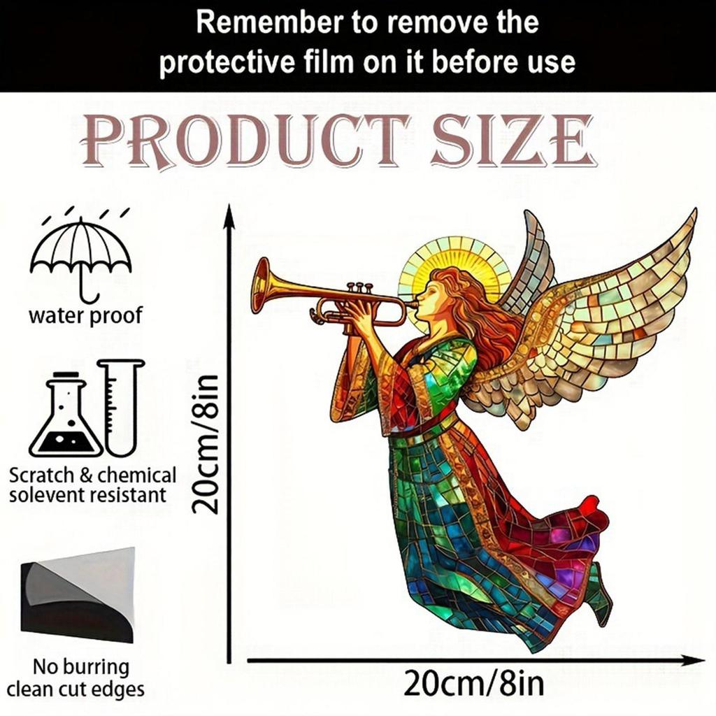 2D Angel Window Hanging Ornament Door Hanger Sign Wall Decor Hanging Pendant for Bedroom Christmas Door Office Living Room