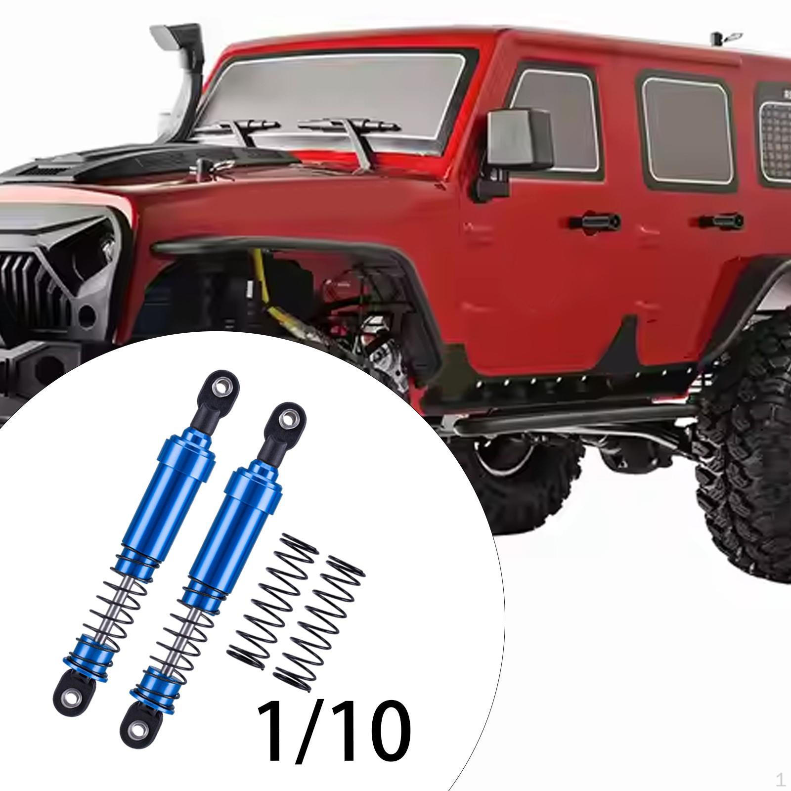

2 шт. 1/10 RC автомобільний амортизатор металевої пружини аксесуар, запасна частина зібраний демпфер синій