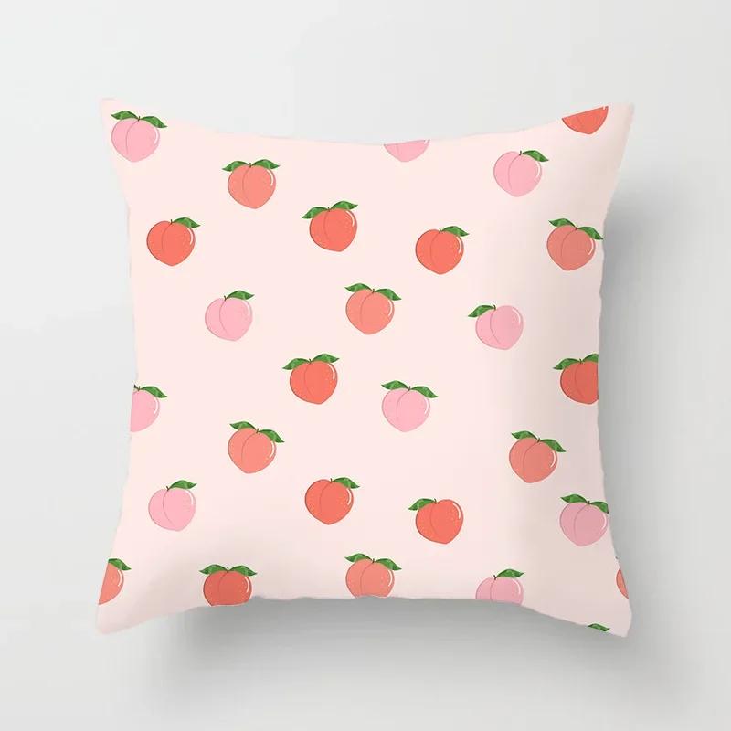 45*45 Fruit Cushion Cover For Wedding Decoration Pillow Case Avocado Orange Strawberry Print Home Decor Party