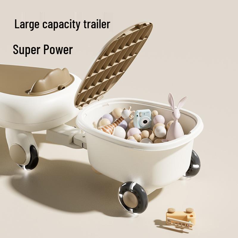 Silent Anti-Rollover Twist Car for Ages 1-3, Adult-Friendly Toddler Ride-On Toy.