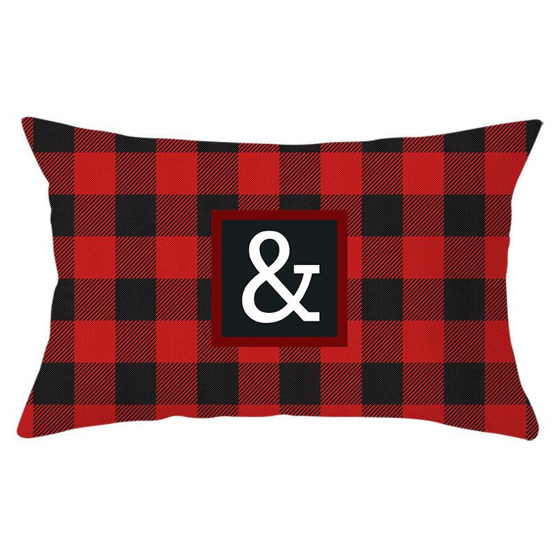 

New Christmas Peach Skin Waist Pillowcase Letter Printed Cushion Home Furnishings Sofa Cushion Cover 30 * 50Cm (excluding pillow core)
