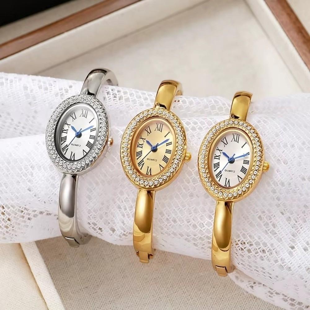 Oval Case Bracelet Wristwatch Adjustable Ladies Wristwatch Casual Quartz Wrist Watch Women