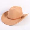 Beliebte europäische und amerikanische Mode OL-Stil einfarbiger Cowboyhut Herren und Damen High-End Zylinder Jazzhut Filzhut