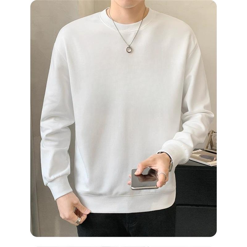  Men's Fleece Lined Crew Neck Sweatshirt Loose Fit Warm Casual Pullover