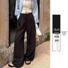 Women's Summer White Wide-Leg High-Waisted Linen-Style Loose Pants