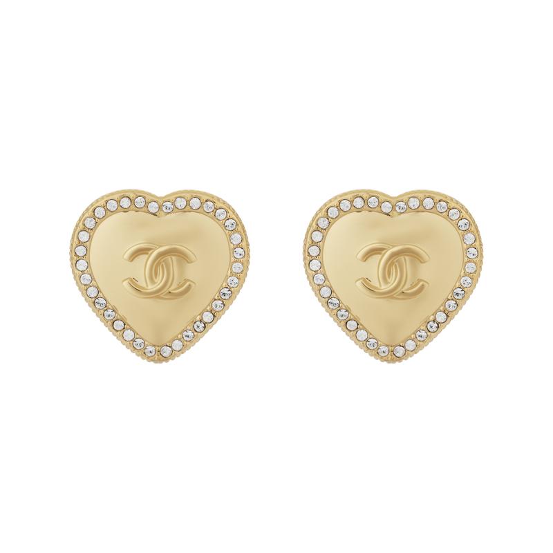 

CHANEL 24P Earrings Love Hollow Braided Double C - Earrings Women s золотий