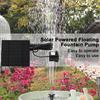 1.2W Solar Water Fountain Pump 200L/h with 6 Nozzles Solar Powered Fountain Water Pump Lift 110cm for BirdBath Garden Small Pond