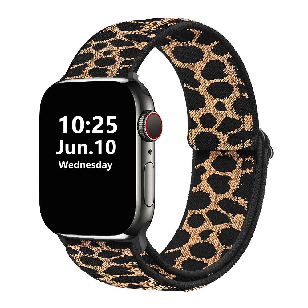 Loop Strap for Apple Watch Band 41mm 40mm 38mm 45mm 44mm 42mm Stretchy iWatch Series 8/76/5/4/3/2/1 Double-Layer Stretch Belt