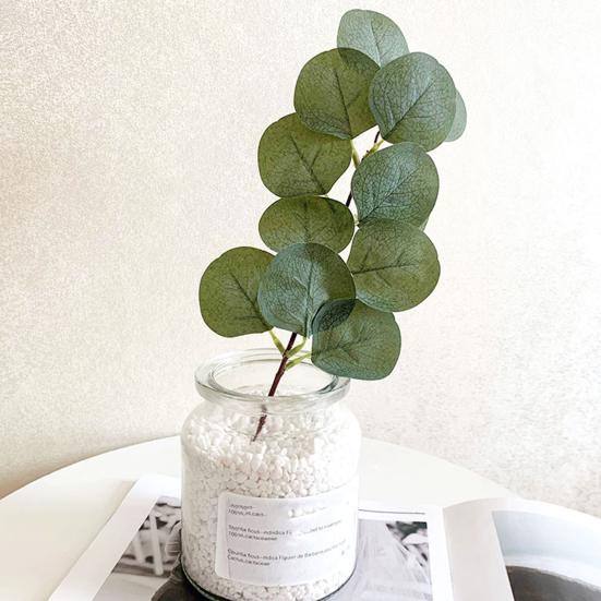 Artificial Eucalyptus Leaves Stems Real Touch Faux Greenery Branches for Vase Wedding Bouquet Flower Arrangement Home Office Spring Centerpiece