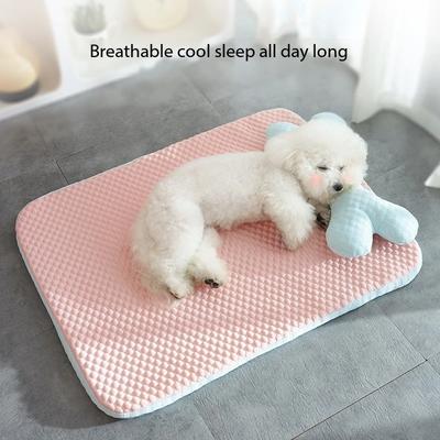 Summer Cool Feeling Dog Mats for Sleeping Cat and Dog Sleeping Mats Pet Floor Mats for Small and Medium Dogs Removable and Washa