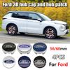 LLKD4 4pcs 3D 60mm For Car Emblem Wheel Hub Center Cap Badge Covers Sticker Decals Styling For Ford Mondeo Focus Fusion MK2 MK4 F150