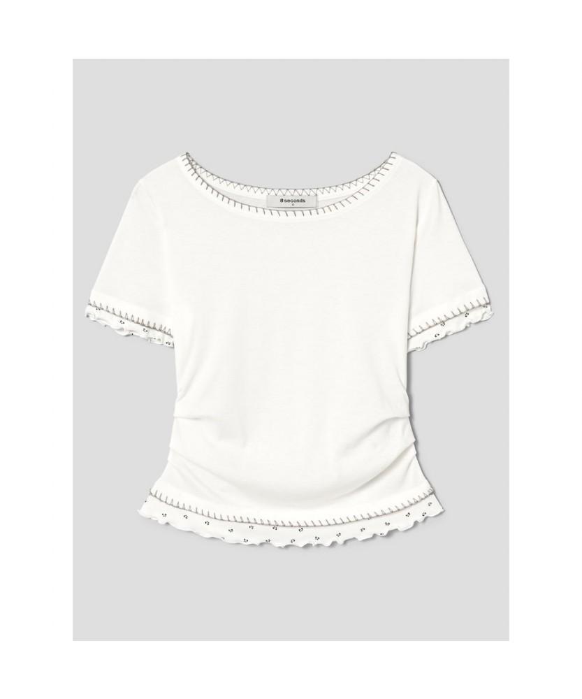 8SECONDS Hand Stitch Jersey Top Ivory