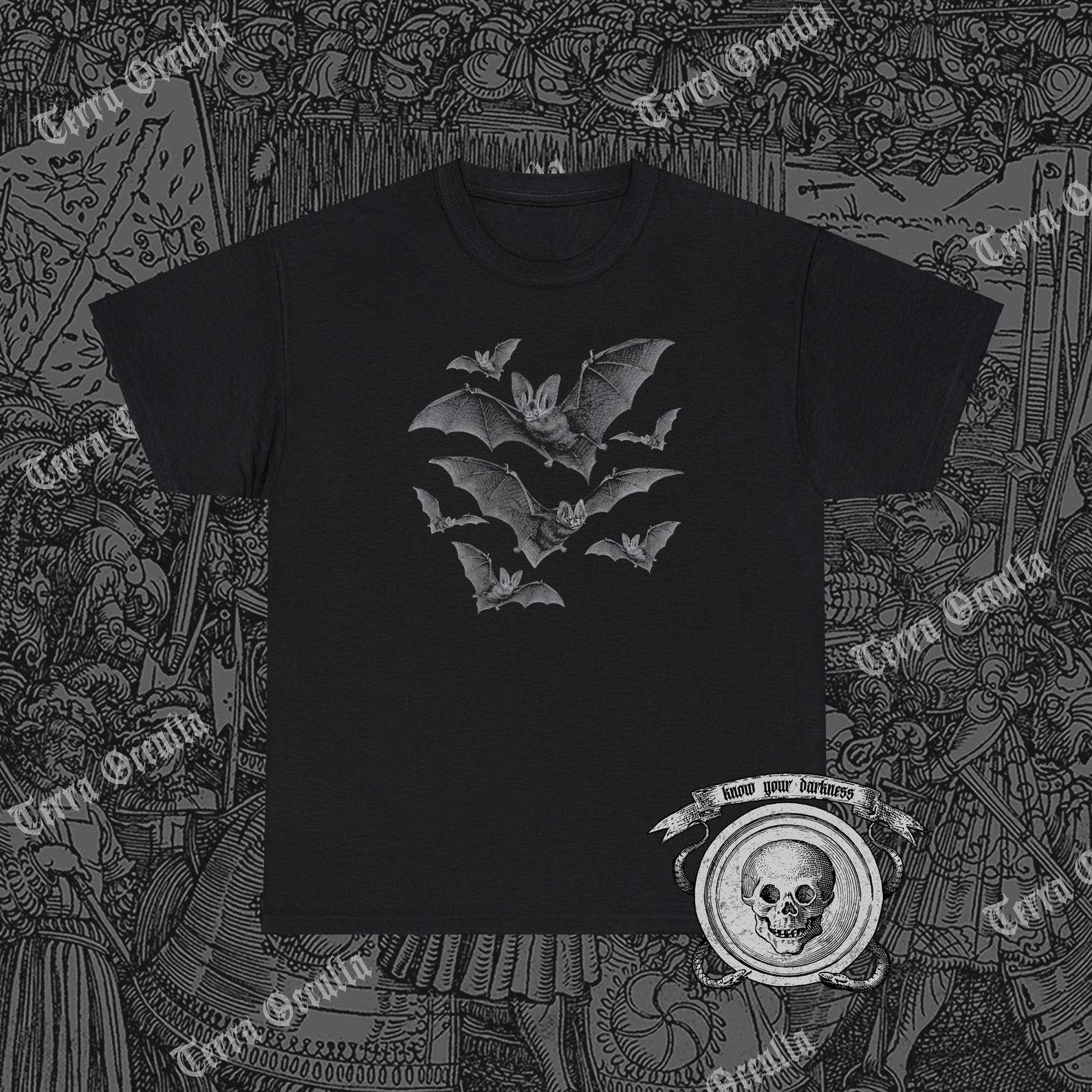 Bats Shirt, Bat, Vintage Illustration, Cottagecore, Halloween, Witchy XL