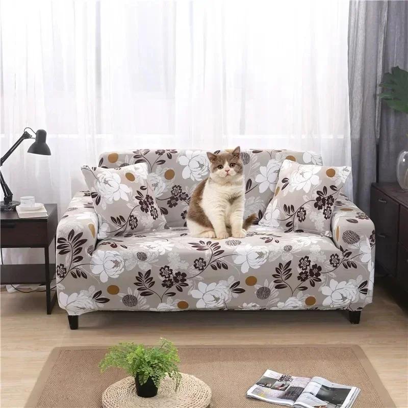 Printed Sofa Cover Stretch Couch Cover Sofa Slipcovers for Couches and Loveseats Washable Furniture Protector for Pets Kids