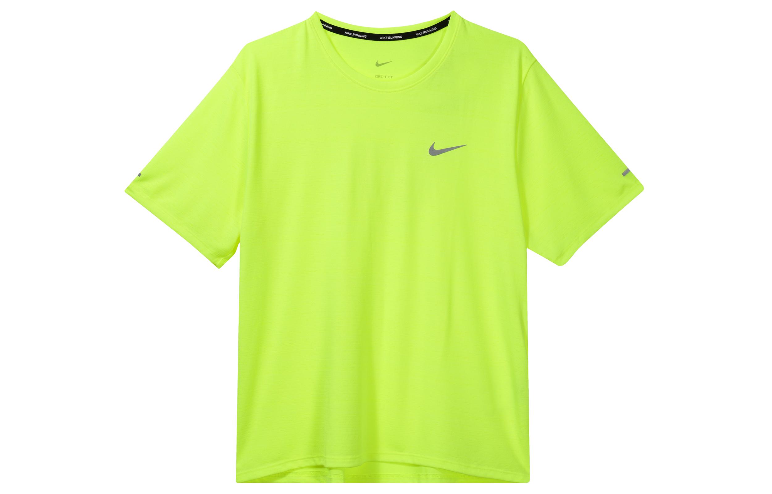 Nike Running T Shirt Men s Neon Green CU5993-702 L