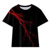 Source manufacturer, new children's clothing, lightning series children's short-sleeved T-shirt 3D printed short-sleeved T-shirt short-sleeved