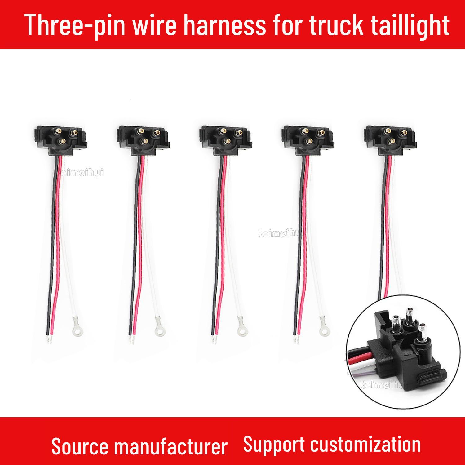 

Универсальный грузовой прицеп 4 круглый задний фонарь и 6 овальный фонарь жгут проводов чёрный