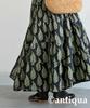 Antiqua Botanical Print Shirt Long One Size Black Dress, Women's, Sleeve, IYA-00092, 05,