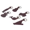7PCS Cowhide Musical Instrument Keychains Mini Guitar Violin Horn Bass Piano Harp Keyring Set