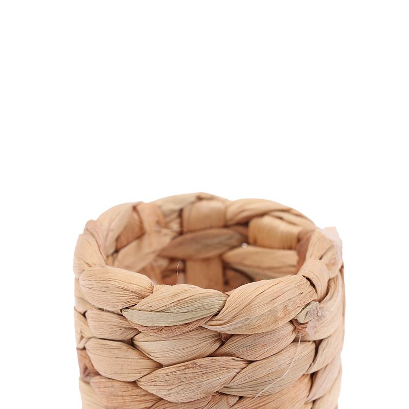 6Pcs Rural Style Napkin Rings Natural Water Hyacinth Grass Hand-Woven Napkin Rings For Table Decor Napkin Holder Buckles