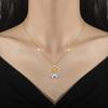 Mandarin Duck Water Necklace Earrings Set Light Luxury Slightly Inlaid Personalized Temperament Banquet Earrings Necklace Combination