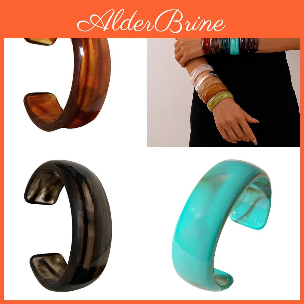 Bangle Geometric Exaggerated Acrylic Wide Bangle Statement Accessories Acrylic Texture Suitable For Women Present