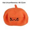 Jacquard Knit Pumpkin Beret Hat Warm Lining Pullover Hat Knitted Beanie Hat  Cosplay Costume