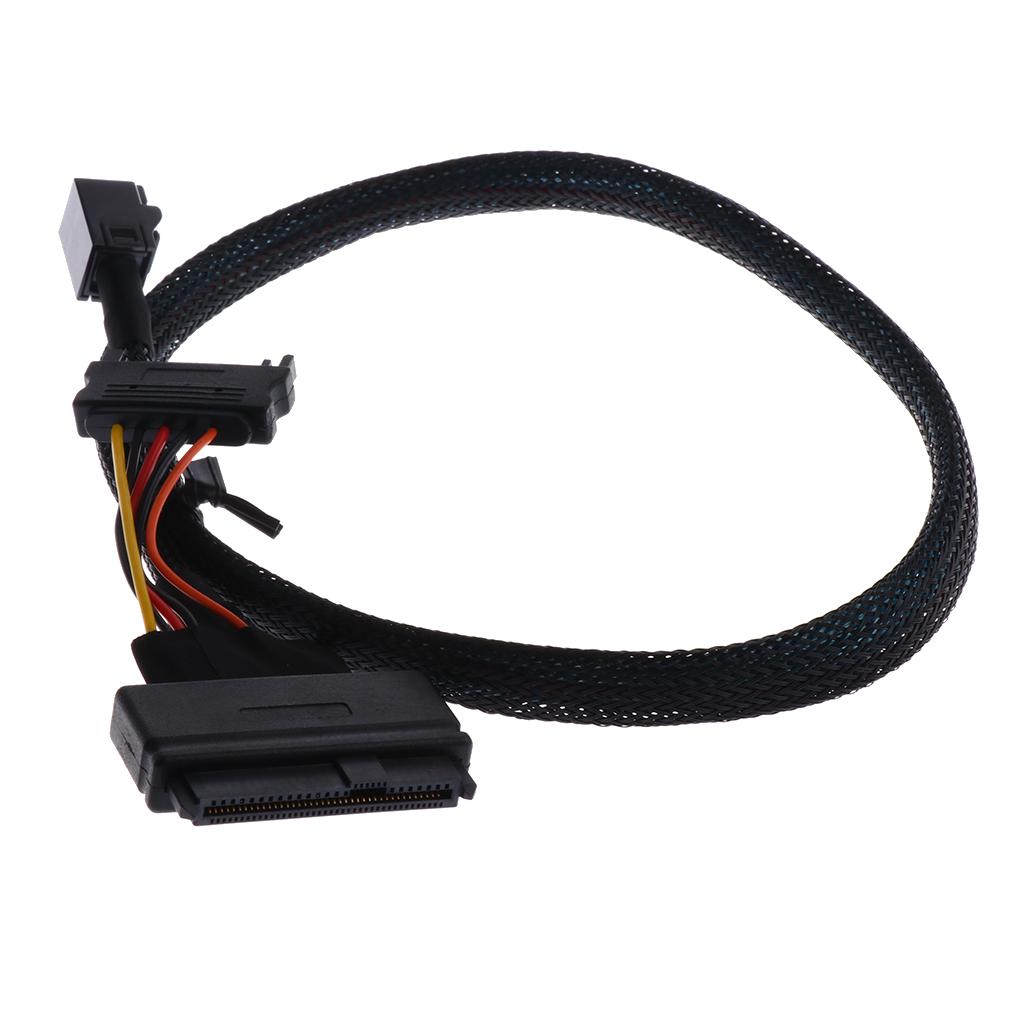 SFF-8643 to U.2 SFF-8639 Cable for 2.5 NVMe SSD Calvas HD Mini-SAS SFF-8643 to U.2 SFF-8639 Cable for 2.5 NVMe SSD Calvas HD Mini-SAS
