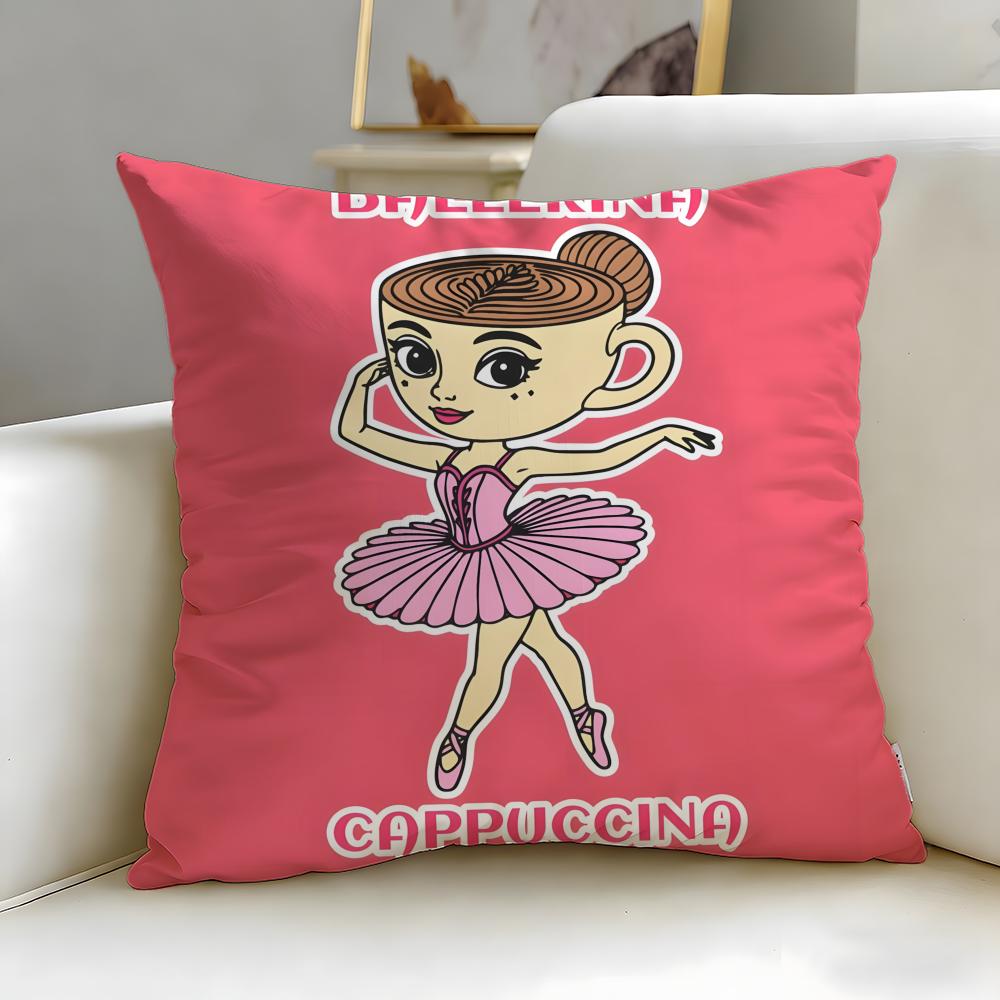 Popular Cartoon Brainrot Friends Cushion Cover Soft & Easy-Wash Pillow Case – Versatile for Couch, Bed, Travel and Office